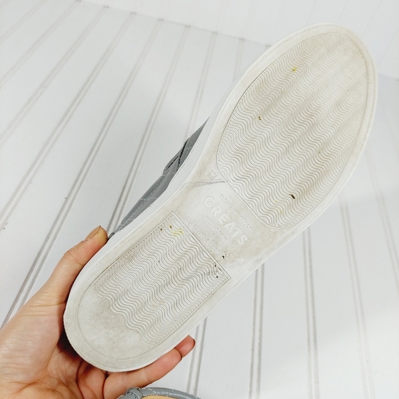 GREATS Brooklyn Womans Slip on Flat Sneaker Gray Leather Shoes H218 - Picture 11 of 12